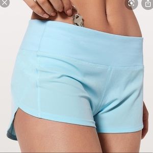 Lululemon light blue speed up 2.5” short